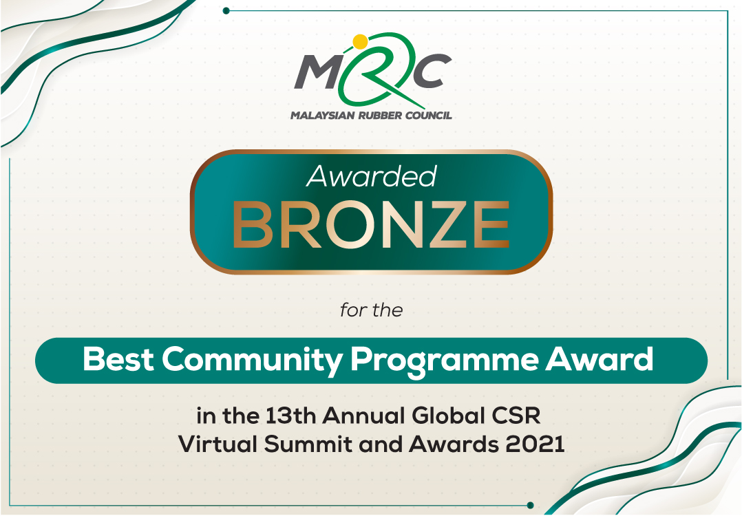 Majlis Getah Malaysia Menang Gangsa dalam Anugerah CSR Global
